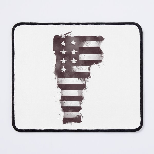 Item preview, Vermont State Stars & Stripes Silhouette – Black and White designed and sold by Paper Drip.