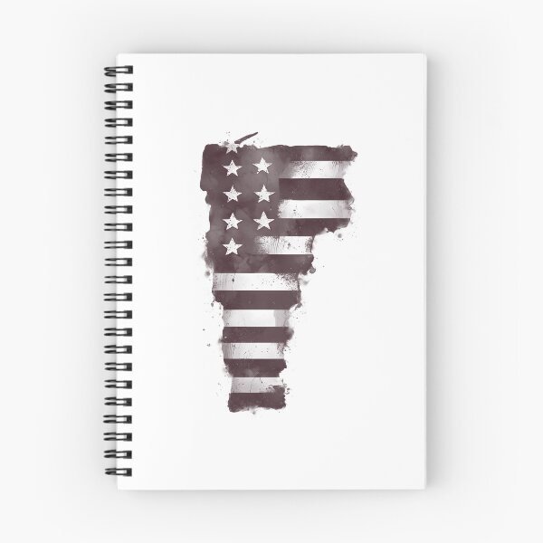 Item preview, Vermont State Stars & Stripes Silhouette – Black and White designed and sold by Paper Drip.