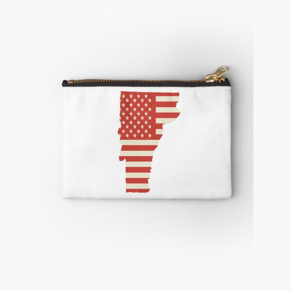 Item preview, Vermont USA Flag Silhouette – Stars and Stripes State Outline designed and sold by Paper Drip.