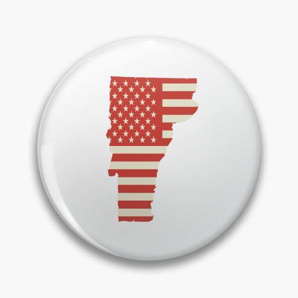 Item preview, Vermont USA Flag Silhouette – Stars and Stripes State Outline designed and sold by Paper Drip.