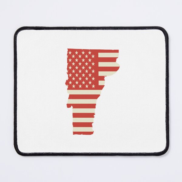 Item preview, Vermont USA Flag Silhouette – Stars and Stripes State Outline designed and sold by Paper Drip.
