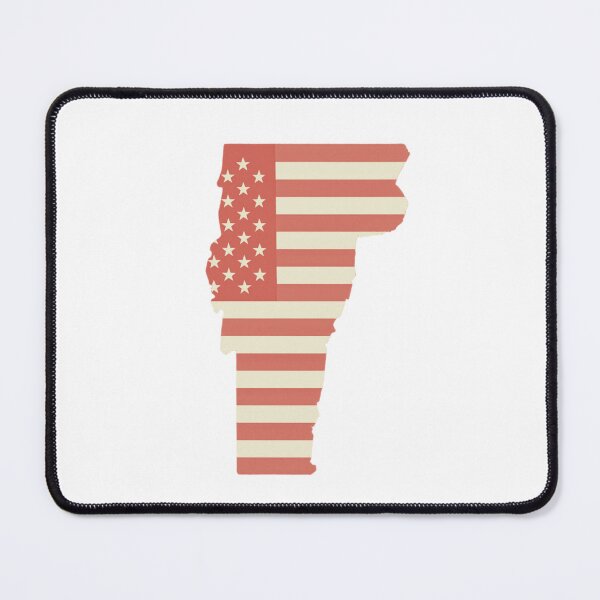 Item preview, Vermont USA Flag Silhouette – Stars and Stripes State Outline designed and sold by Paper Drip.