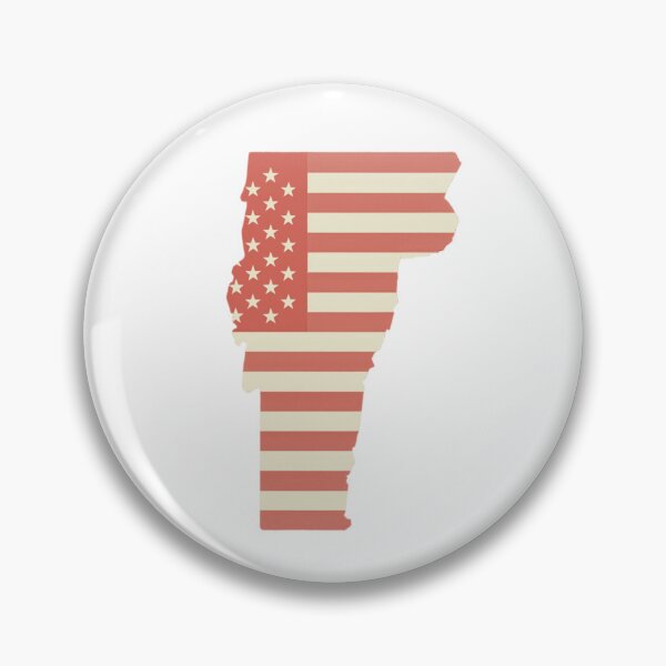Item preview, Vermont USA Flag Silhouette – Stars and Stripes State Outline designed and sold by Paper Drip.