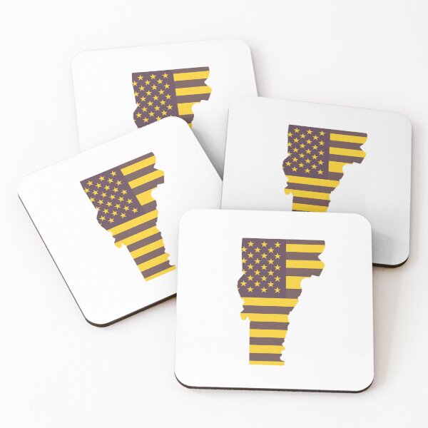 Item preview, Vermont USA Flag Silhouette – Stars and Stripes State Outline designed and sold by Paper Drip.