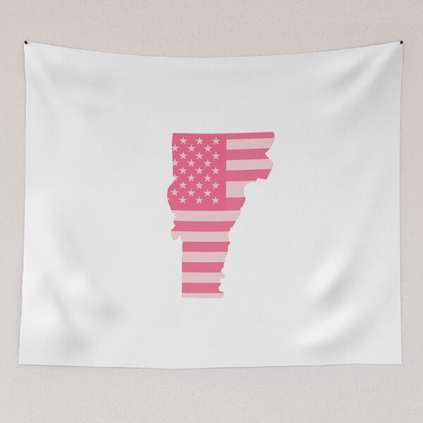 Item preview, Vermont USA Flag Silhouette – Stars and Stripes State Outline designed and sold by Paper Drip.