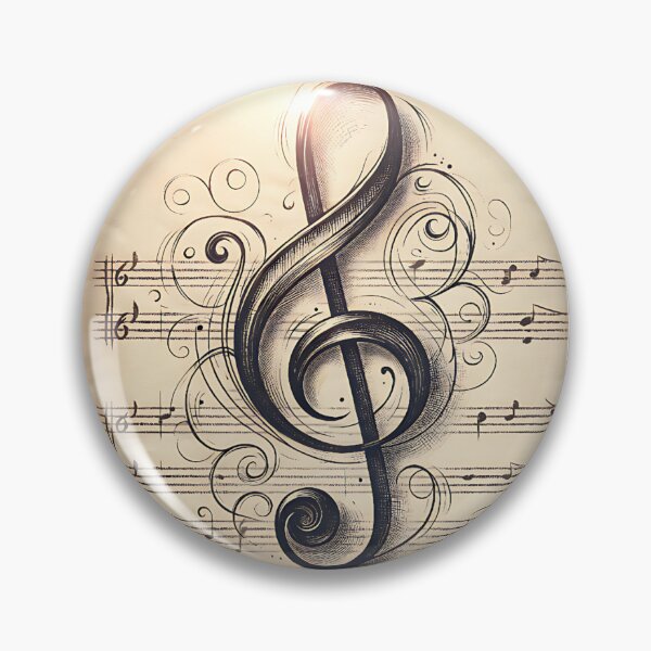 Item preview, Treble Clef on A Music Score with color designed and sold by WJ Cozy Creations.