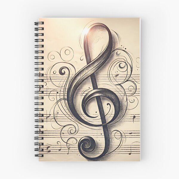 Item preview, Treble Clef on A Music Score with color designed and sold by WJ Cozy Creations.