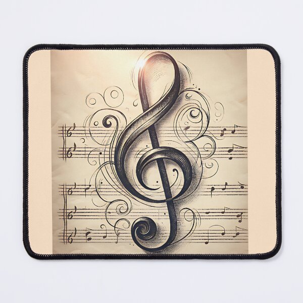 Item preview, Treble Clef on A Music Score with color designed and sold by WJ Cozy Creations.