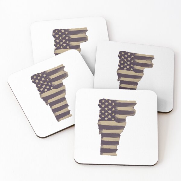 Item preview, Vermont State Vintage Stars & Stripes – Brown and Gold designed and sold by Paper Drip.