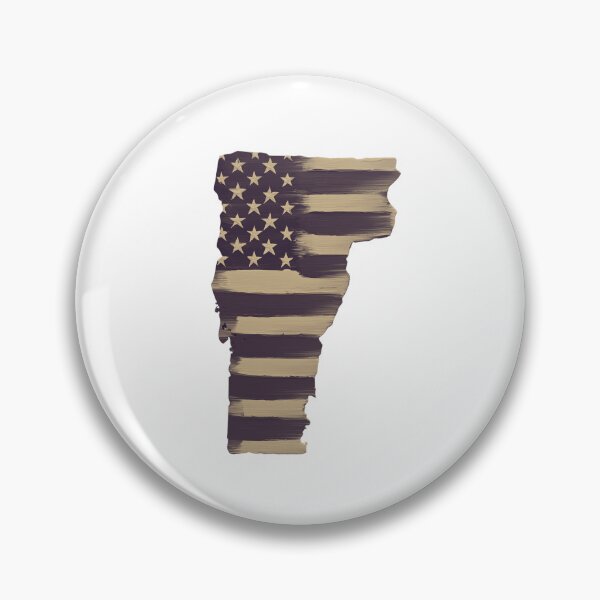 Item preview, Vermont State Vintage Stars & Stripes – Brown and Gold designed and sold by Paper Drip.