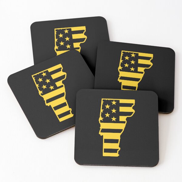 Item preview, Vermont USA Flag Silhouette – Stars and Stripes State Outline designed and sold by Paper Drip.