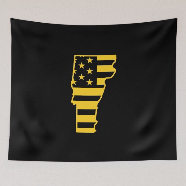 Item preview, Vermont USA Flag Silhouette – Stars and Stripes State Outline designed and sold by Paper Drip.