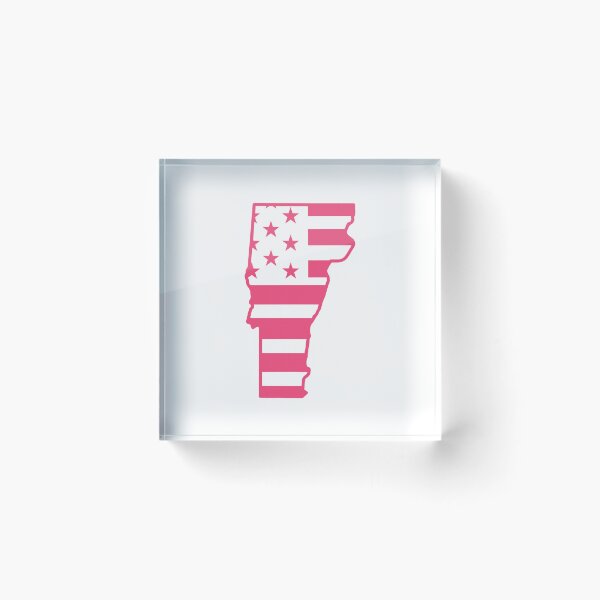 Item preview, Vermont USA Flag Silhouette – Stars and Stripes State Outline designed and sold by Paper Drip.