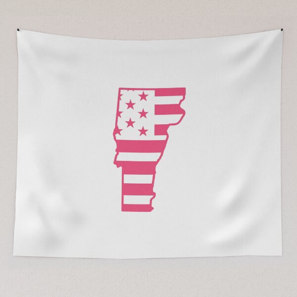 Item preview, Vermont USA Flag Silhouette – Stars and Stripes State Outline designed and sold by Paper Drip.