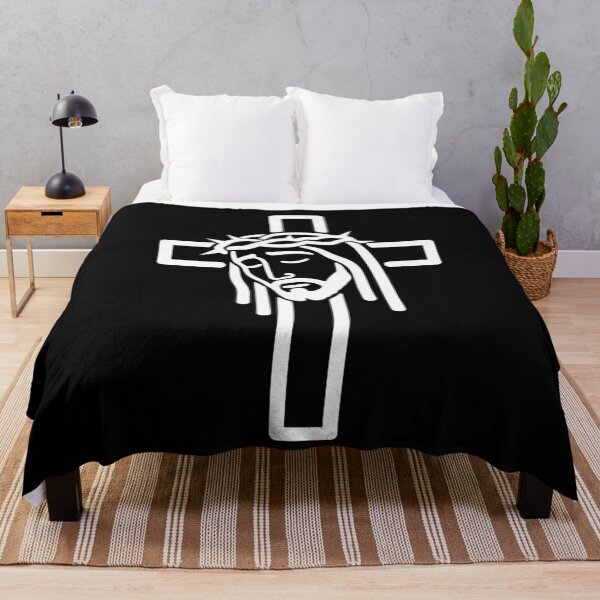 Item preview, Minimalist Crucifix Line Art: Suffering Christ on Cross – Modern Christian Decor designed and sold by Design_Your_Day.