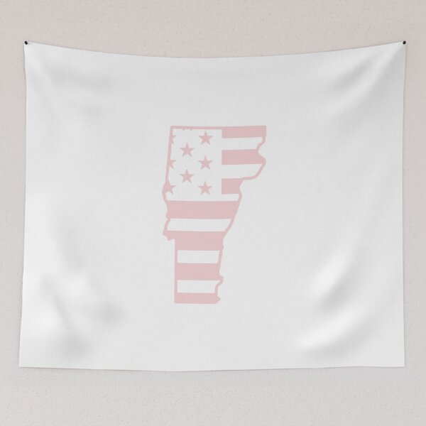 Item preview, Vermont USA Flag Silhouette – Stars and Stripes State Outline designed and sold by Paper Drip.