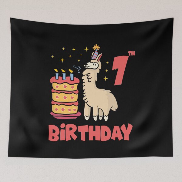 Item preview, Cute Llama 7th Birthday - Alpaca Birthday Cake designed and sold by PrintPress.