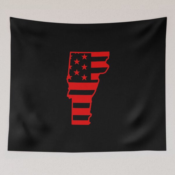 Item preview, Vermont USA Flag Silhouette – Stars and Stripes State Outline designed and sold by Paper Drip.