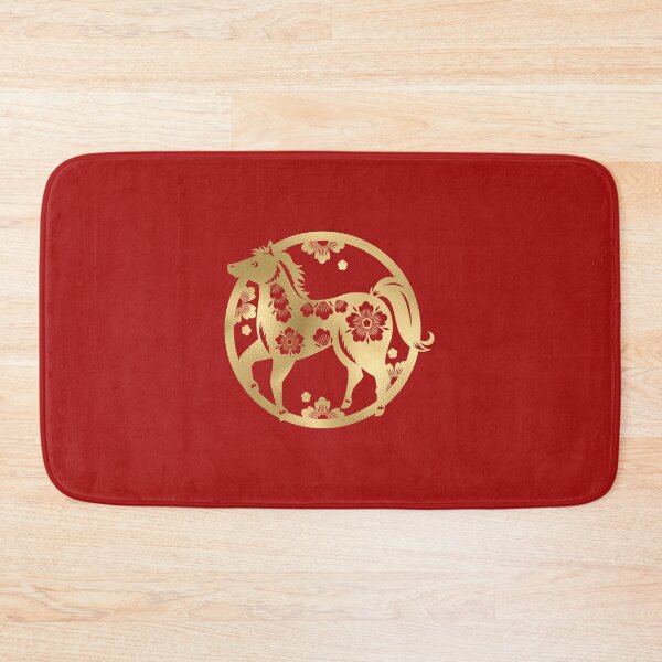 Item preview, Year of the Horse 2026 | Happy Chinese New Year | Lunar New Year | Gold Metallic Firehorse designed and sold by StarryHeavens.