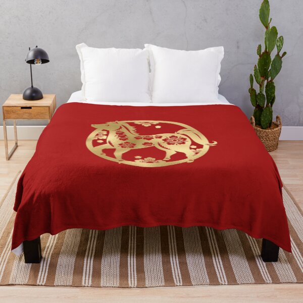Item preview, Year of the Horse 2026  | Happy Chinese New Year | Lunar New Year | Gold Metallic Firehorse designed and sold by StarryHeavens.