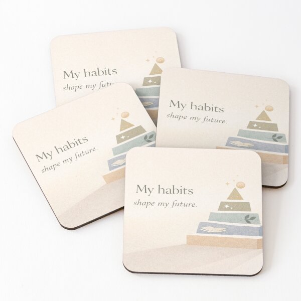 Item preview, Habit Pyramid – Motivational Quote with Growth Symbols designed and sold by Cristhian Almanza.