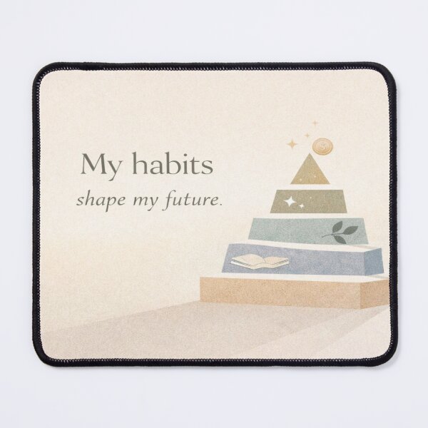 Item preview, Habit Pyramid – Motivational Quote with Growth Symbols designed and sold by Cristhian Almanza.