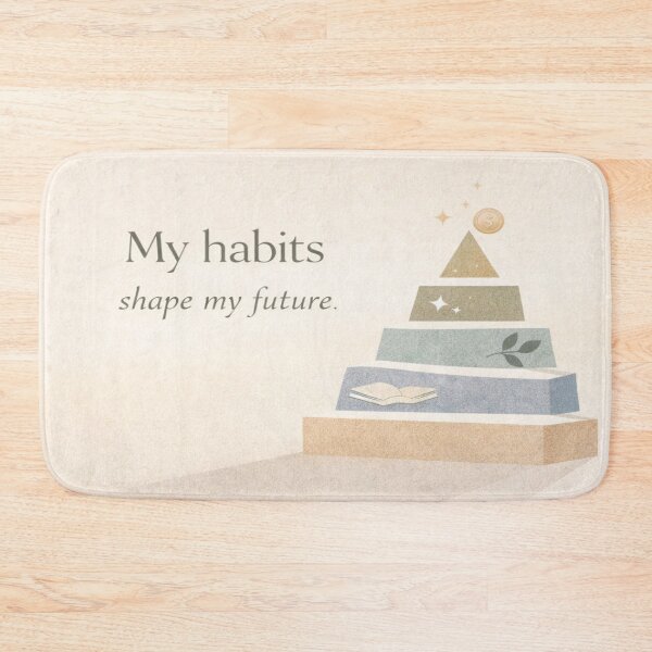 Item preview, Habit Pyramid – Motivational Quote with Growth Symbols designed and sold by Cristhian Almanza.