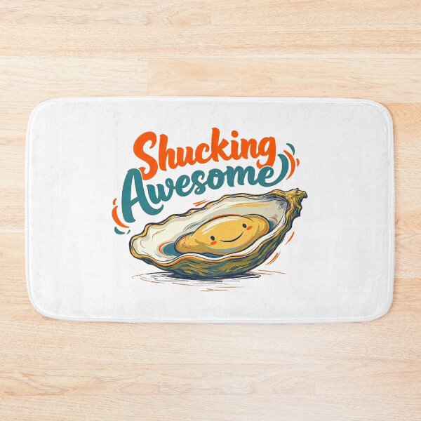 Item preview, Shucking Awesome Funny Happy Oyster Food Pun designed and sold by TeeARTHY.