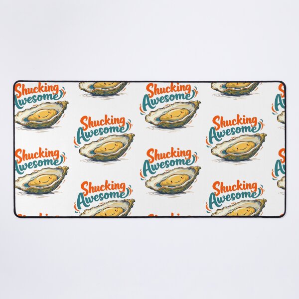 Item preview, Shucking Awesome Funny Happy Oyster Food Pun designed and sold by TeeARTHY.