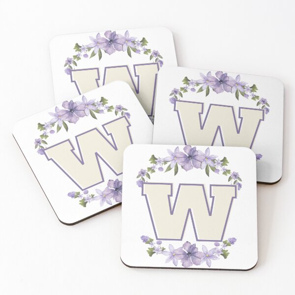 Item preview, Letter W Monogram with Flowers – Elegant Floral Initial Design designed and sold by OmikronStore.