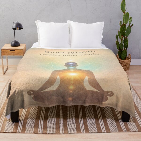 Item preview, Chakra Light – Meditative Silhouette with Spiritual Quote designed and sold by Cristhian Almanza.