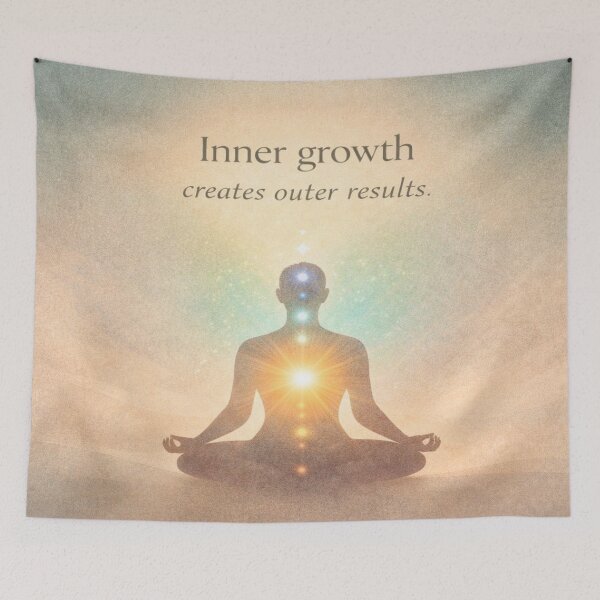 Item preview, Chakra Light – Meditative Silhouette with Spiritual Quote designed and sold by Cristhian Almanza.