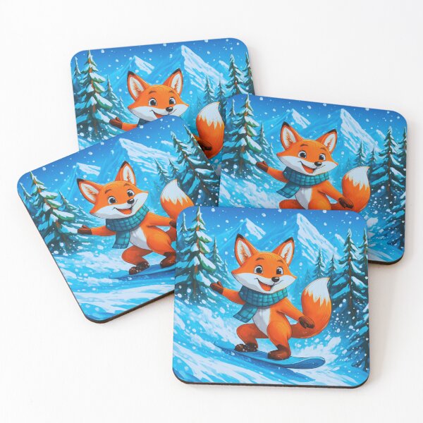 Item preview,  A Fox on a Snow Slide.r. designed and sold by Zofia Sosnecka.