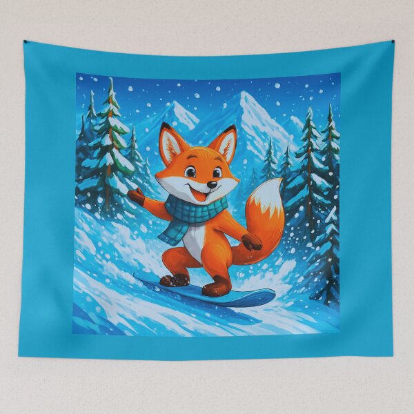 Item preview,  A Fox on a Snow Slide.r. designed and sold by Zofia Sosnecka.