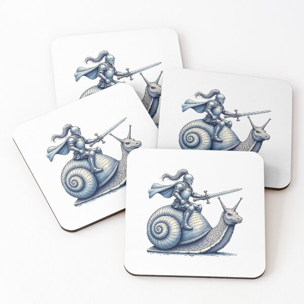 Item preview, Brave Knight Riding a Giant Blue Snail designed and sold by TeeARTHY.