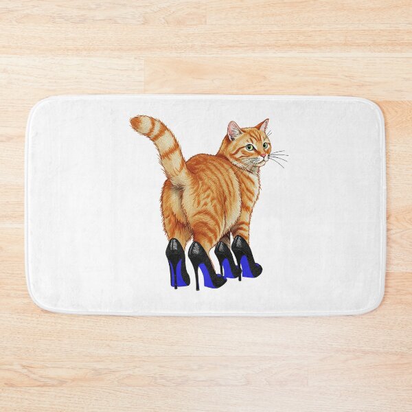 Item preview, Funny Ginger Cat Wearing High Heels designed and sold by TeeARTHY.