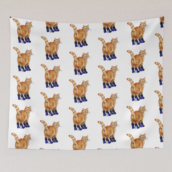 Item preview, Funny Ginger Cat Wearing High Heels designed and sold by TeeARTHY.