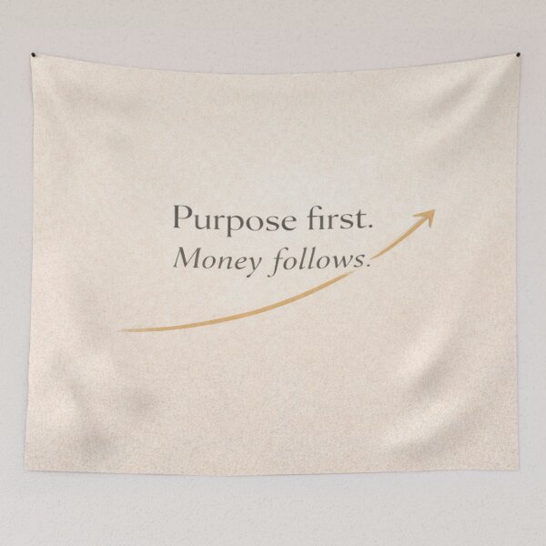 Item preview, Purpose First – Motivational Quote with Growth Arrow designed and sold by Cristhian Almanza.