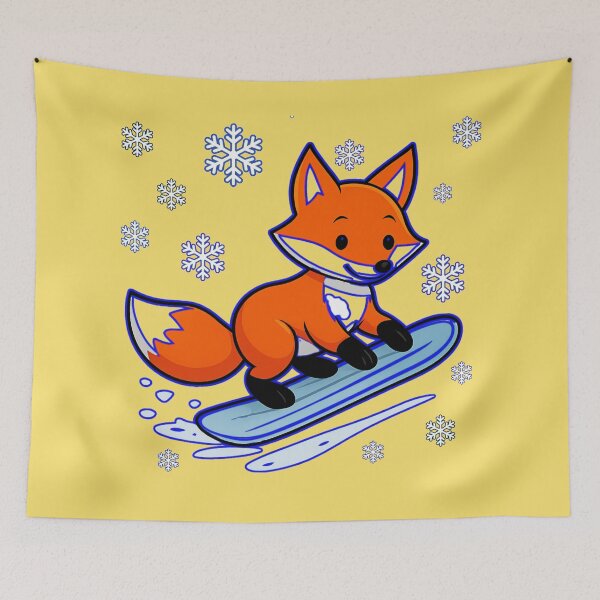 Item preview,  A Fox on a Snow Slide.r. designed and sold by Zofia Sosnecka.