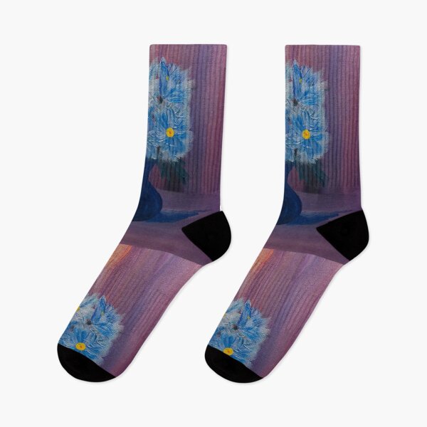 Item preview, Twilight Serenity: Blue Daisies on Purple Background designed and sold by kkartwork.