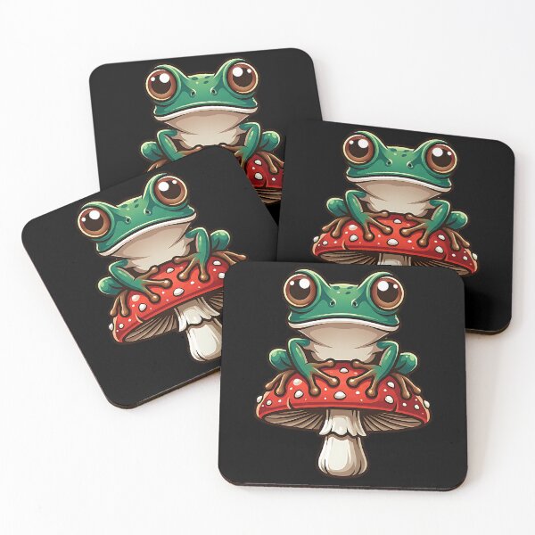 Item preview, Frog sitting on a fly agaric mushroom designed and sold by ReneMM.