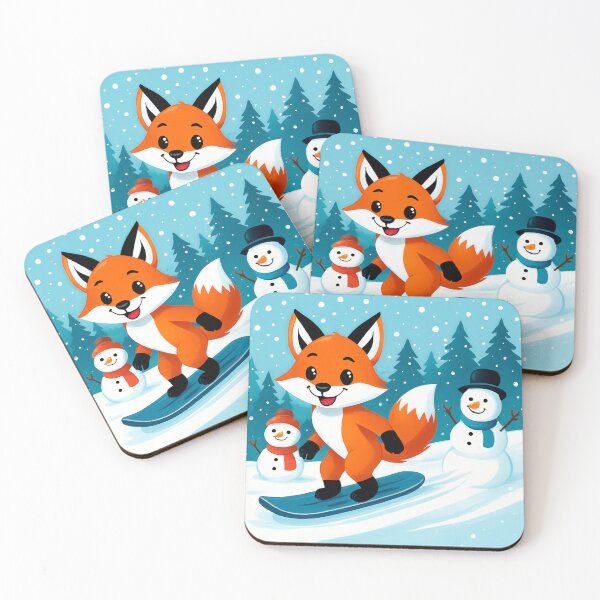 Item preview,  A Fox on a Snow Slide.r. designed and sold by Zofia Sosnecka.