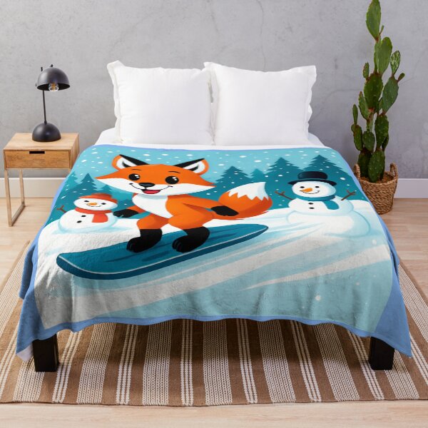 Item preview, A Fox on a Snow Slide.r. designed and sold by Zofia Sosnecka.