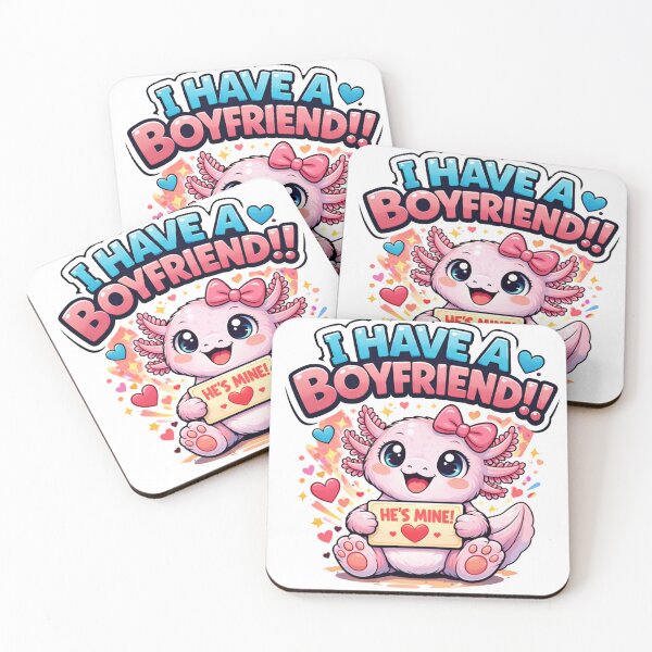 Item preview, I Have A Boyfriend Cute Axolotl Funny Girlfriend designed and sold by TheSimpleTee007.
