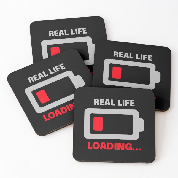 Item preview, Real Life Loading – Low Battery Gamer Design designed and sold by JustJaxGaming.