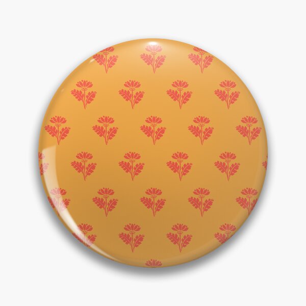 Item preview, Eclectic Cottage Floral Stripe Pattern in Orange Yellow Pink designed and sold by kierkegaard.
