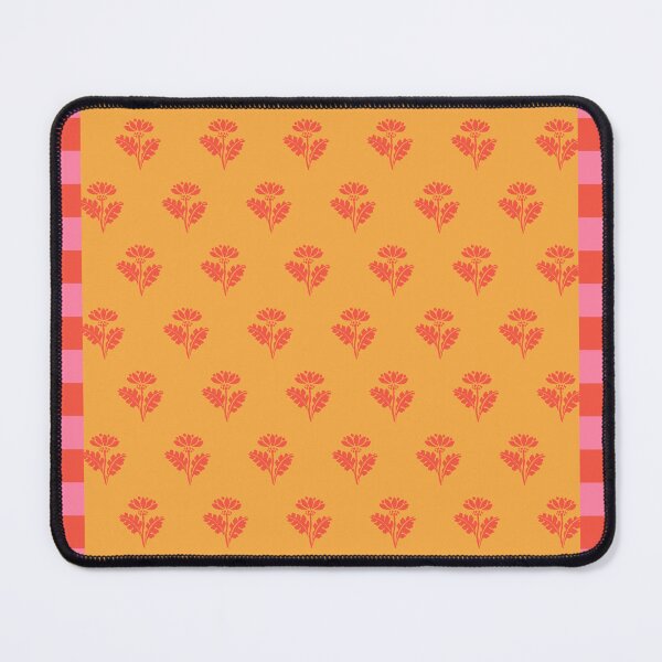 Item preview, Eclectic Cottage Floral Stripe Pattern in Orange Yellow Pink designed and sold by kierkegaard.