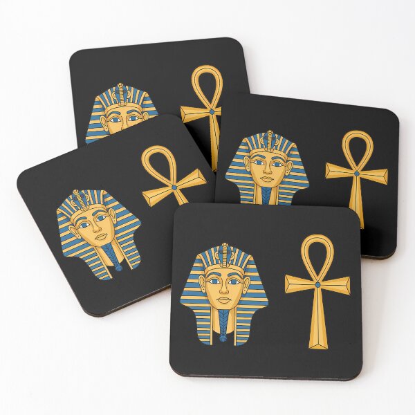 Item preview, Ancient Egypt Icons Tutankhamun Mask and Ankh Art designed and sold by sky11PP.