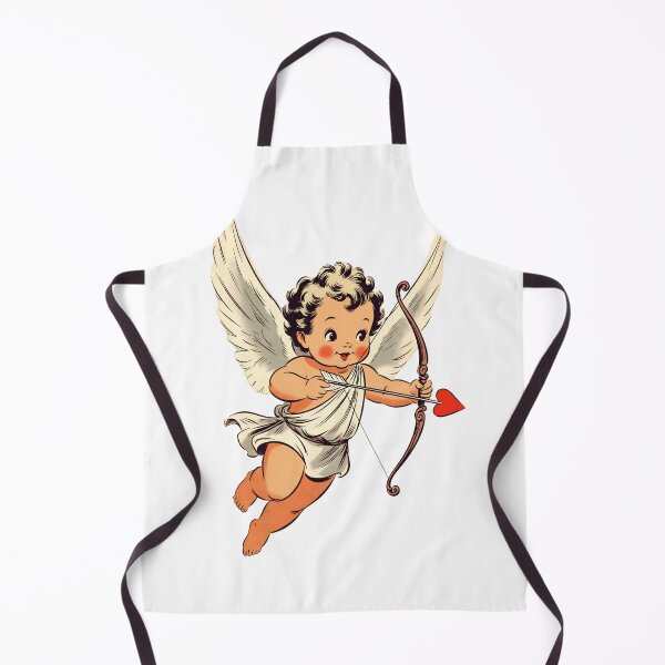Item preview, Cute flying baby with wings holding arrows and hearts in a colorful background designed and sold by SpaceartLilu.