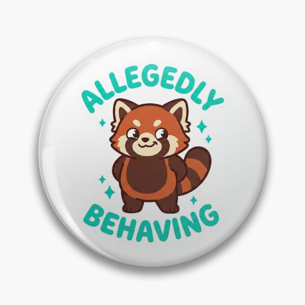 Item preview, Allegedly Behaving Red Panda Sticker | Funny Animal Decal | Sassy Vinyl Laptop Sticker designed and sold by LooseThoughts.